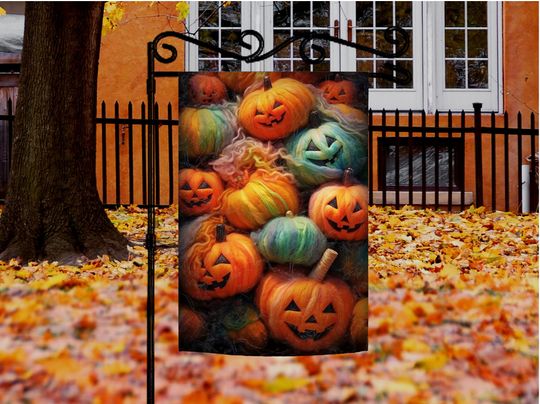 Discover Pumpkin Patch Halloween Garden Flag, Garden Decor