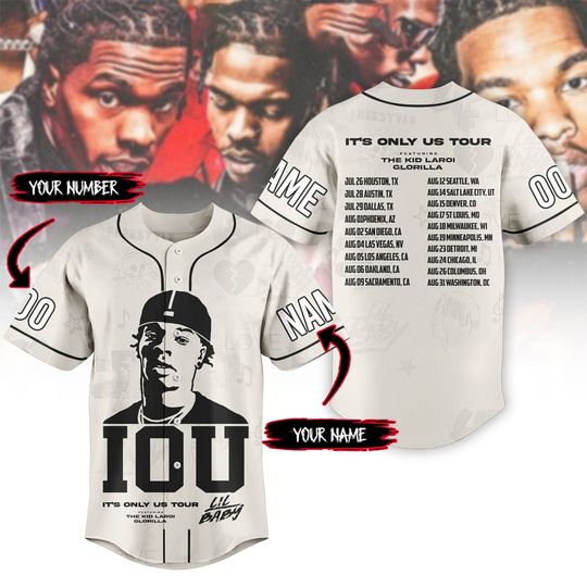 Discover Its Only Us Tour Lil Baby Personalized Baseball Jersey