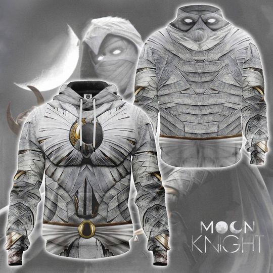Discover Moon Knight Cosplay Full Over Print 3D Hoodie | Moon Knight Cosplay