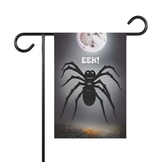 Discover Eek! Scary Spider Garden Flag,Spooky Halloween Spider Flag
