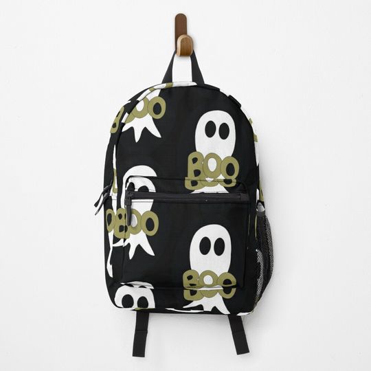 Discover Cute ghost cartoon with BOO text Backpack