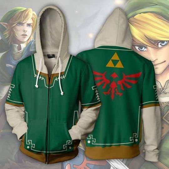 Discover The Legend Of Zelda 3D Full Over Print Hoodie | Zelda Tear Of Kingdom Suit 3D Zip Hoodie