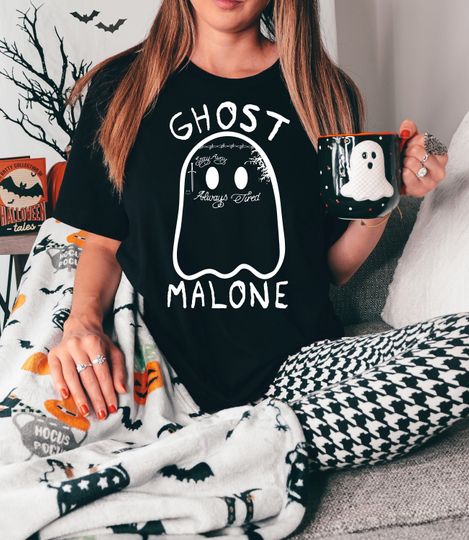 Discover Ghost Malone Shirt, Funny Halloween T Shirt