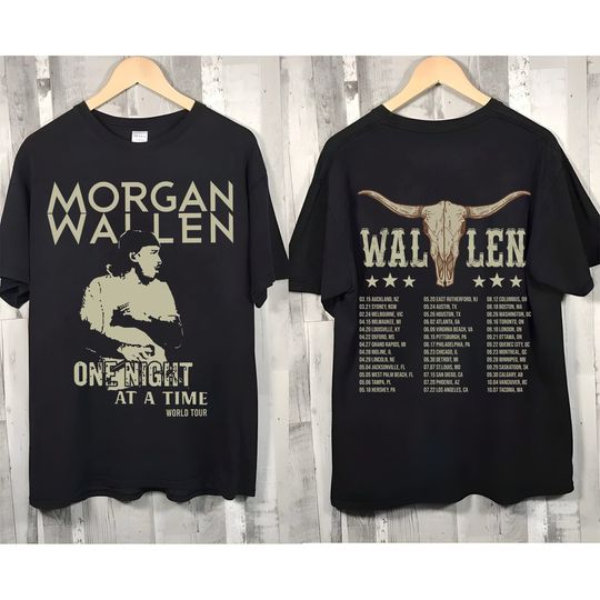 Discover Vintage Wallen Western World Tour 2023 One Night At A Time Shirt