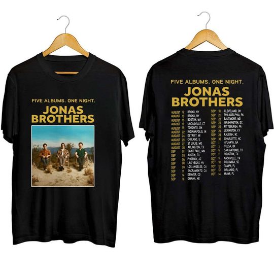 Discover Jonas Brothers 2023 Tour Music Concert Shirt, Jonas Brothers Fan Shirt