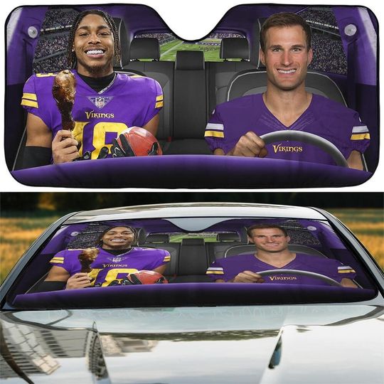Discover Justin Jefferson Kirk Cousins Football Car Sun Shade