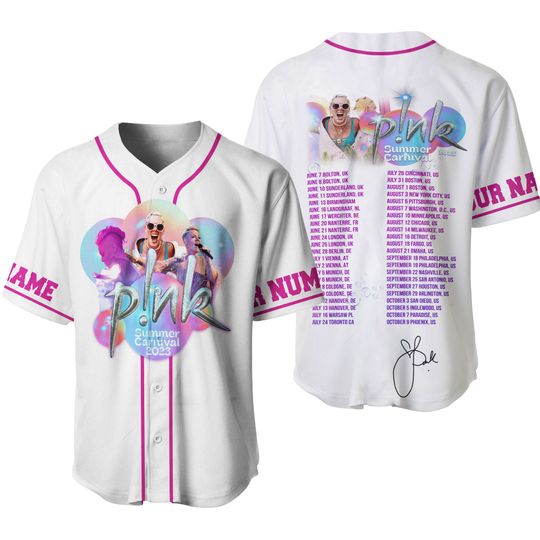 Discover Custom name Pink in Concerts 2023 Jersey