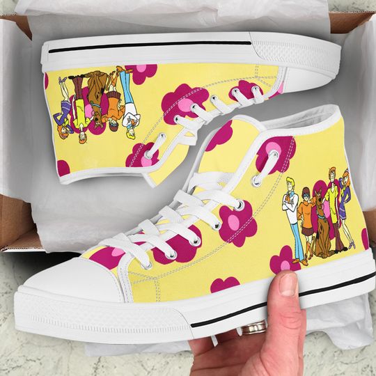 Discover Scooby Doo, Flower Power, Cartoon High Top Sneakers