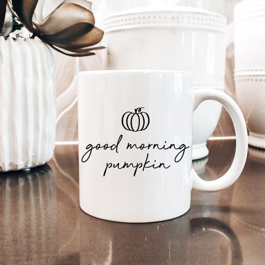 Discover Good Morning Pumpkin, Farmhouse Mug, Fall Mug Pumpkin Coffee Mug