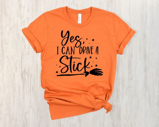Discover I drive Stick Tshirt, Halloween Tshirt, Cute Halloween Tshirt