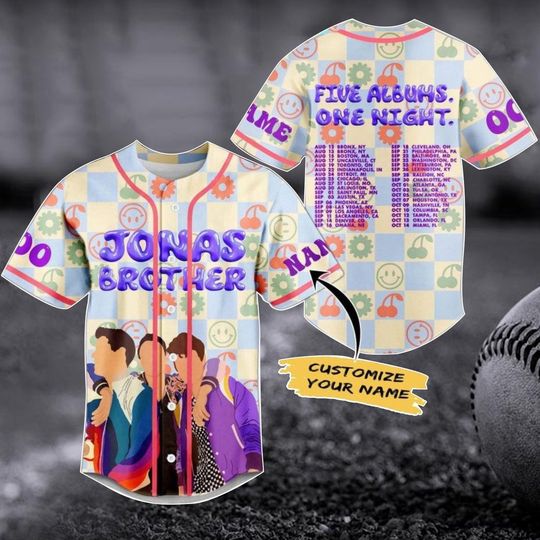 Discover Customized Jonas Brothers Band Baseball Jersey, Jonas Brothers The Tour 2023