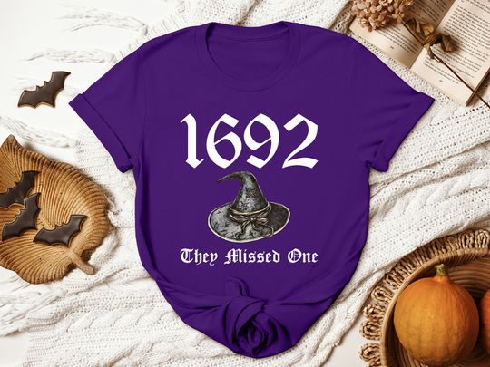 Discover 1692 They Missed One Shirt, Salem 1692 Shirt, Halloween Shirt, They Missed One Shirt