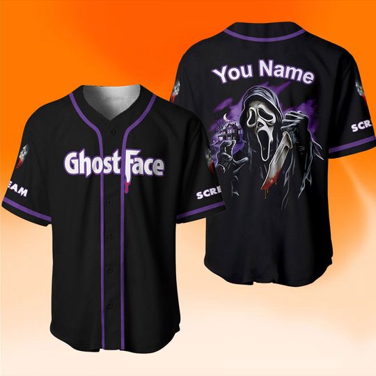 Discover Ghostface Jersey, Ghostface Scream Baseball Jersey Shirt, Customized Horror