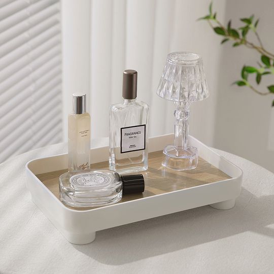 Discover Wooden Desktop Storage Tray for Cosmetics and Keys