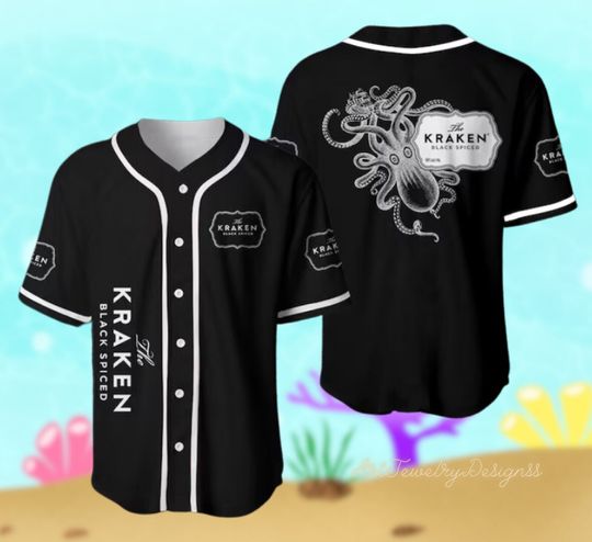 Discover Black Kraken Halloween Baseball Jersey, Summer Halloween Tropical