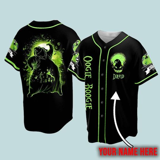 Discover Halloween Baseball Jersey Tee, Custom Oogie Shirt, Horror Jersey Tee, Halloween
