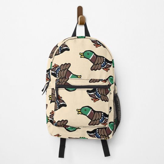 Discover Male mallard duck pattern Backpack