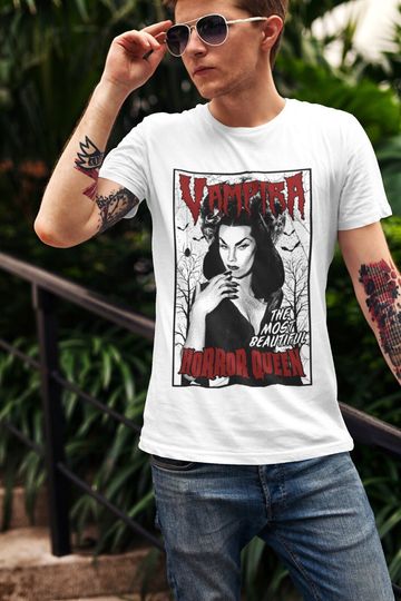 Discover Vampira The Most Beaytiful Horror Queen T-Shirt, Horror T-Shirt, Halloween T-Shirt