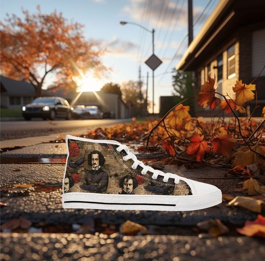 Discover High Tops with Edgar Allen Poe, Womens Gothic Sneakers