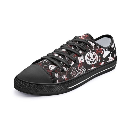 Discover Red and Black Halloween Unisex Sneakers