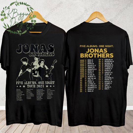 Discover Jonas Brothers Tour Shirt, Five Albums One Night Tour Shirt