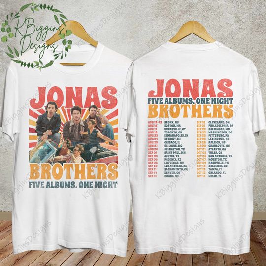 Discover Jonas Brothers Tour Shirt, Five Albums One Night Tour Shirt