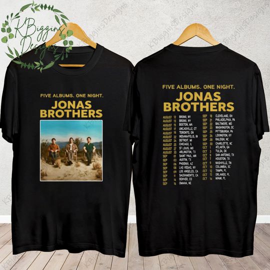 Discover Jonas Brothers Tour Shirt, Five Albums One Night Tour Shirt