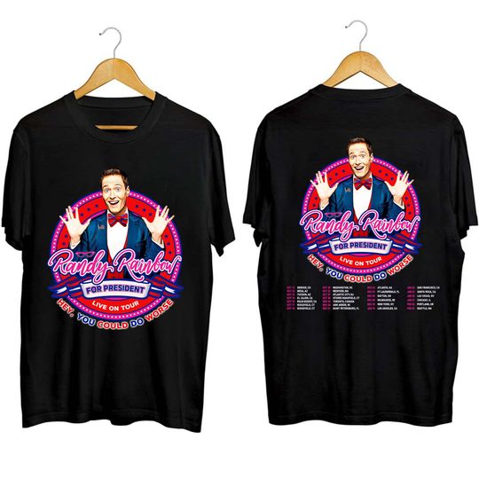 Discover Randy Rainbow Shirt, The Randy Rainbow For President Tour 2023 Shirt