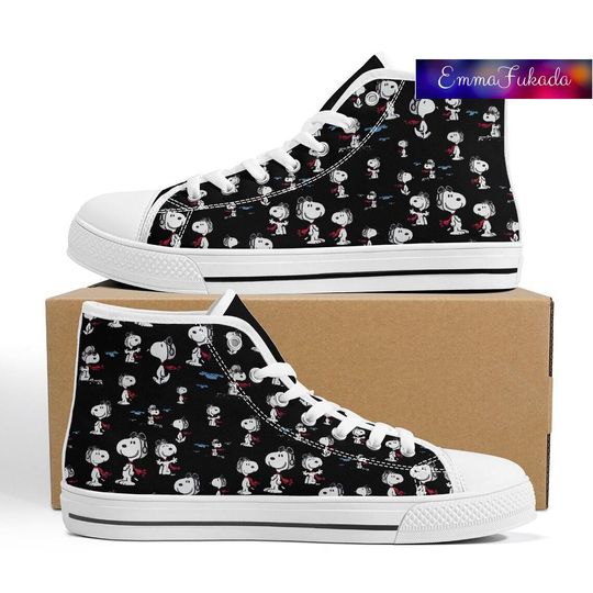 Discover Snoopy Sneakers, Snoopy Shoes, Snoopy High Top Shoes, Snoopy And Woodstock Sneakers