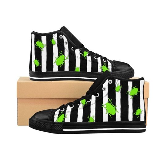 Discover Men's Beetle Stripe /  Classic High Top Sneakers