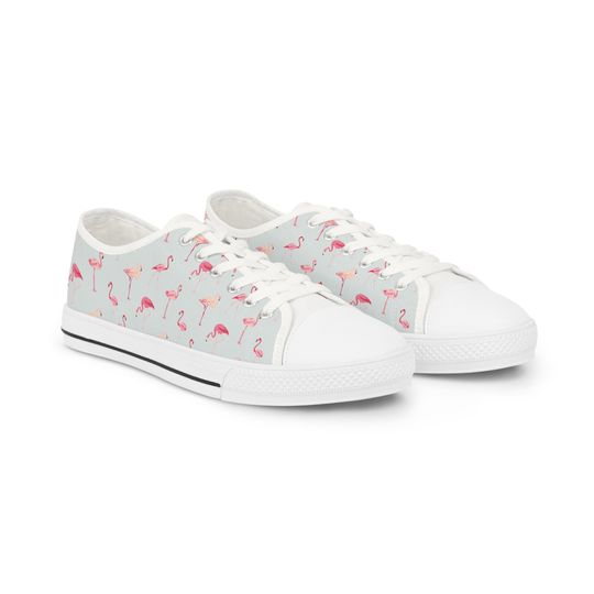 Discover Men's Low Top Pink Flamingo Sneakers