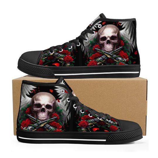 Discover Gothic Skull Men's Sneakers