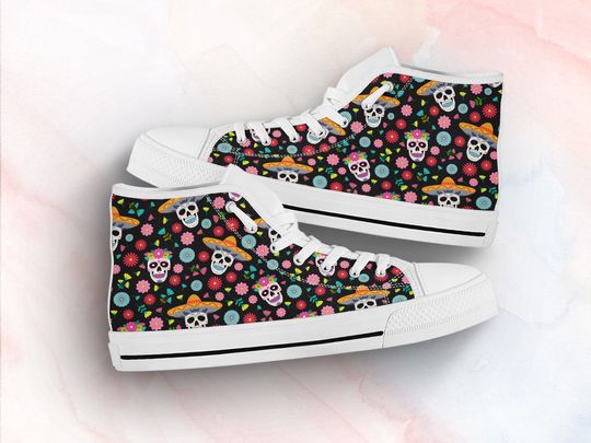 Discover Sugar Skull Men's High Tops Sneaker