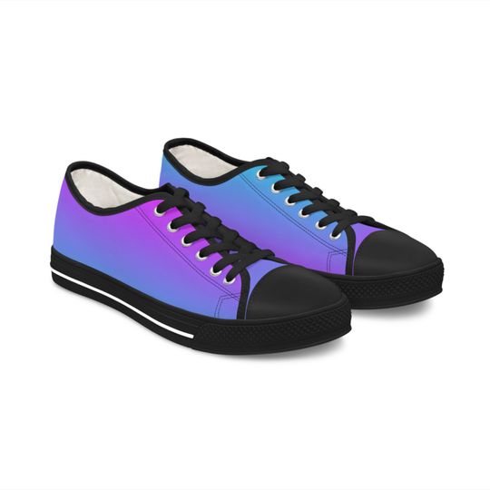 Discover Gradient Pink Purple Blue - Women's Low Top Sneakers