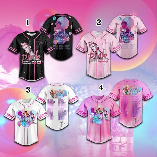 Discover P!nk Summer Carnival 2023 Baseball Jersey