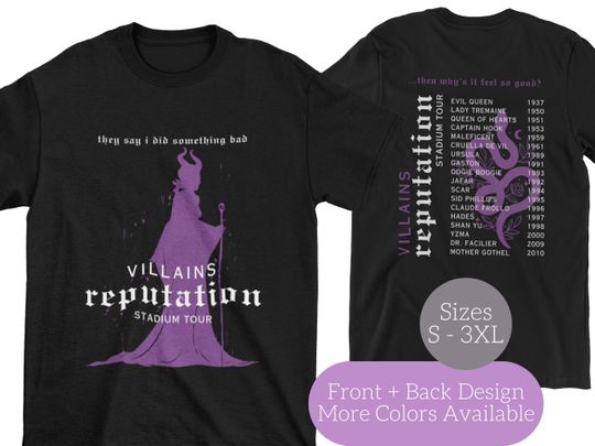 Discover Villains Tour T-Shirt - Eras Shirt from Reputation Tour