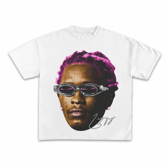 Discover YOUNG THUG T-SHIRT | White Pink Rare Hip Hop Graphic Print