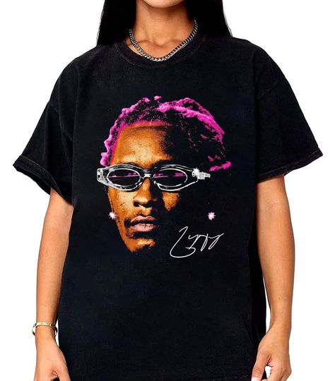 Discover Wearicy Young Thug Pink Signatures T-shirt, Young Thug Face Shirt