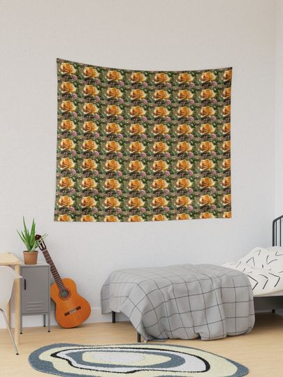 Discover Beautiful Yellow color Rose Flower | Tapestry