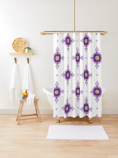 Discover Daisy flower pattern  | Shower Curtain