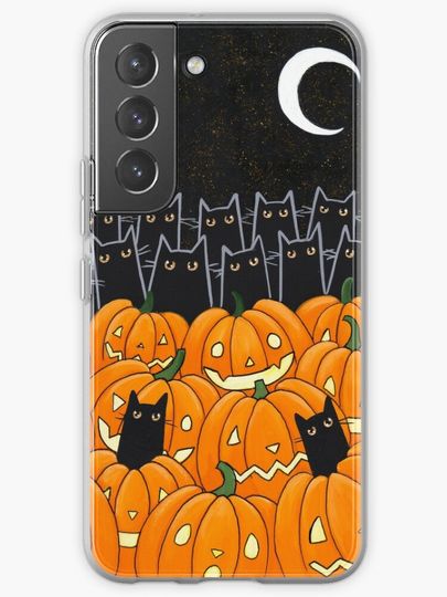 Discover Black Cats &amp; Jack-o-Lanterns | Samsung Galaxy Phone Case