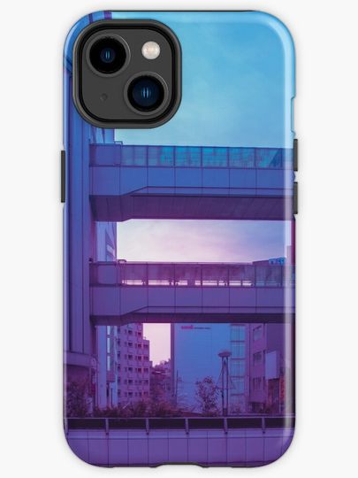 Discover Sunrise Over Tokyo Future City Purple buildings urban area | iPhone Case