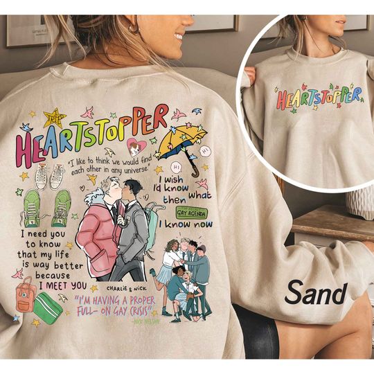 Discover Heartstopper LGBT Sweatshirt, Nick and Charlie Shirt, Heartstopper Leaves Shirt, LGBTQ Pride Shirt, Inspired book shirt