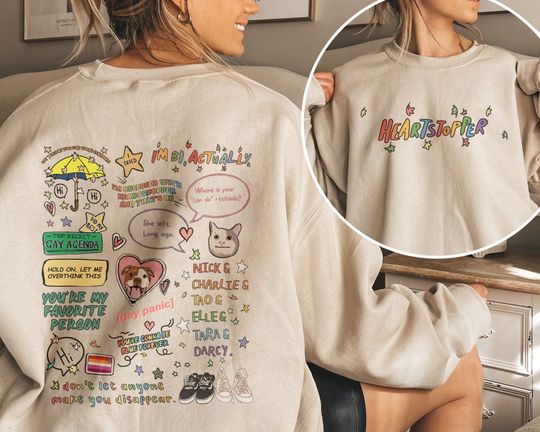 Discover Heartstopper Leaves Shirt, I'm Bi Actually Sweatshirt, Heartstopper Phases Inspired Book Sweatshirt, Nick and Charlie