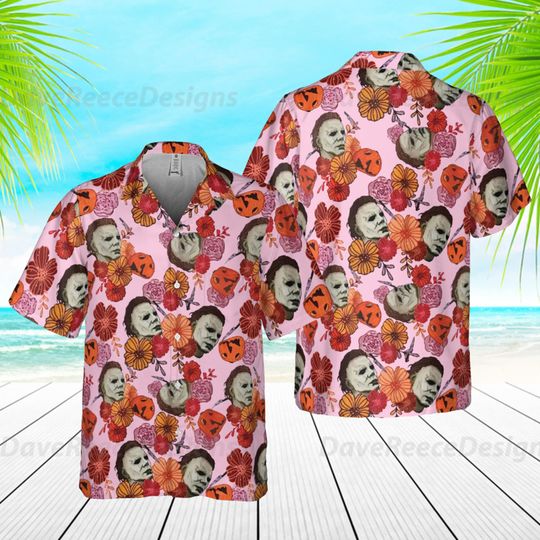 Discover Horror Movie Characters Halloween Hawaiian Shirt, Halloween Hawaiian