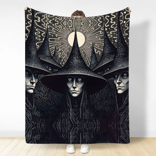 Discover Halloween Witch Fleece Blanket - Spooky Decor Gift