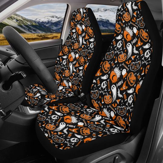 Discover Spooky Cute Halloween Car Seat Cover