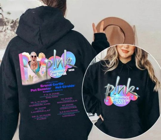 Discover P!nk Pink Singer Summer Carnival 2023 Tour Hoodie, Pink Fan Lovers Hoodie