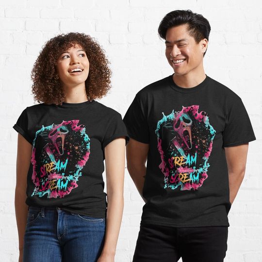 Discover Funny Scream Halloween,Halloween HN,Funny Halloween Classic T-Shirt