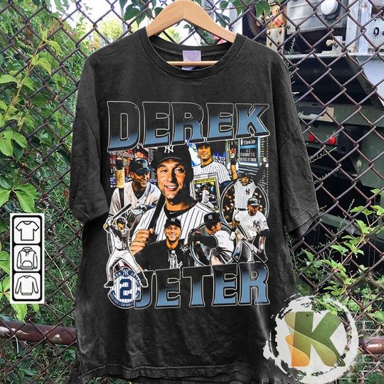 Discover Vintage 90s Graphic Style Derek Jeter T-Shirt, Vintage Sport Tee
